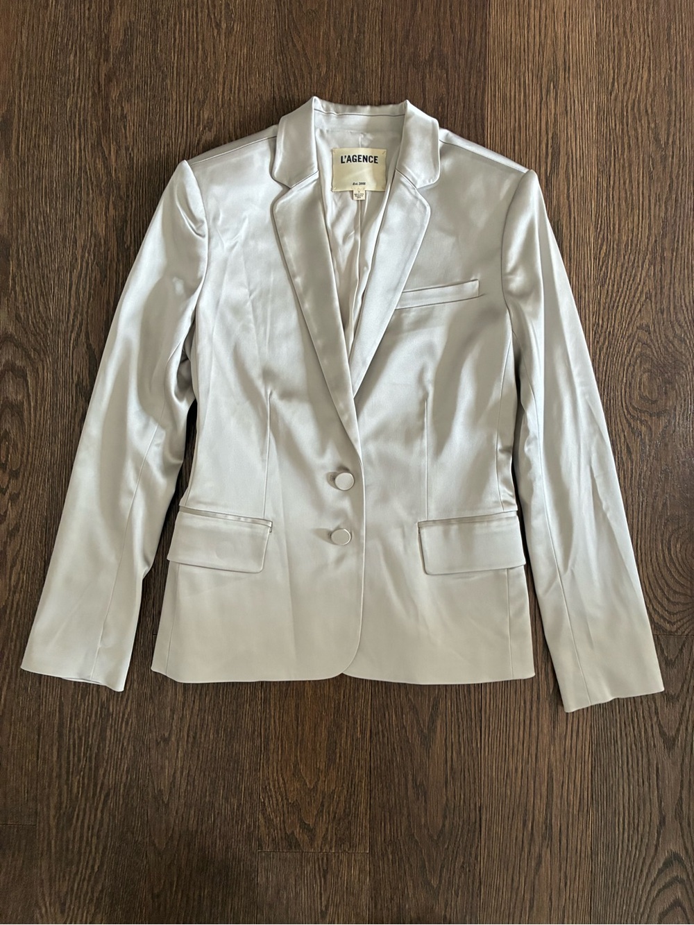 L’AGENCE Blazer Champagne Shiny NWOT - Picture 10 of 12